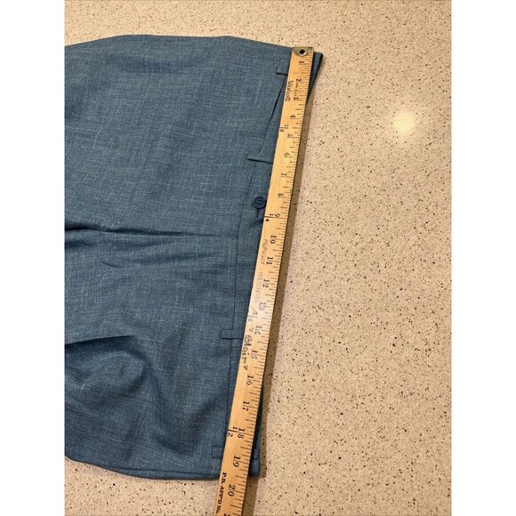 Canali Dress Pants Wool Silk Linen Blend Blue Sz 38 X 26 Made In Italy - Picture 4 of 8